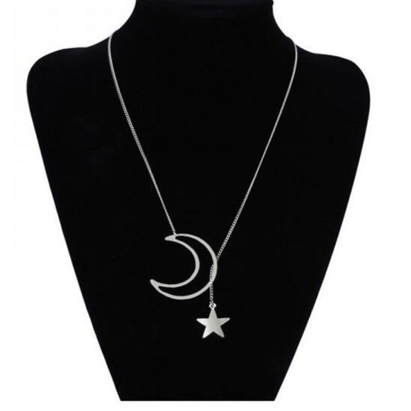 5 for $25 Large Moon and Star Long Necklace - Picture 5 of 7